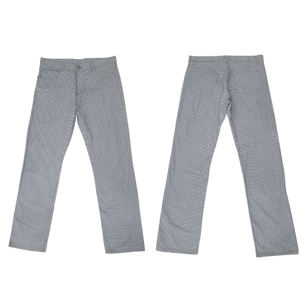 Valentino Roma Men's Trousers Elegant Cotton Striped Pants Business Casu…